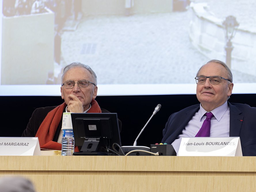 <strong>M. Michel MARGAIRAZ et M. Jean-Louis BOURLANGES</strong> • photo : Rémy SALAÜN <small>© IPMF</small>
